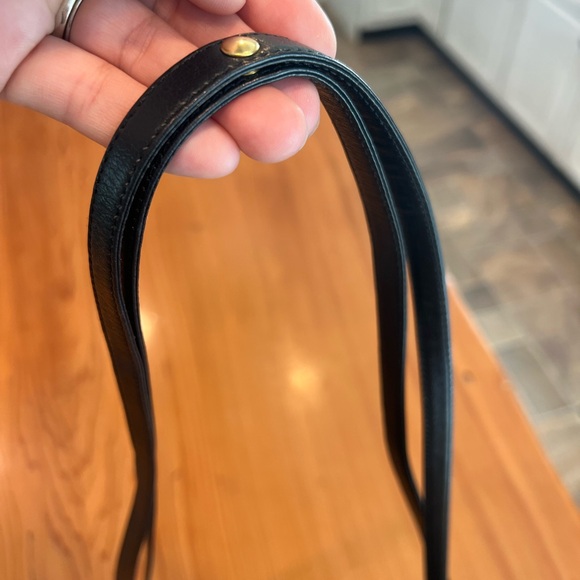 Dior Black Leather Shoulder Bag with Gold Accents Rare Gorgeous Vintage bag - Picture 8 of 16